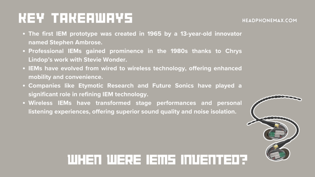 Key Takeaways of When Were In EAR Monitors Invented?